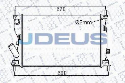Jdeus 012M27 - Радиатор, охлаждане на двигателя vvparts.bg