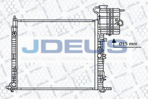 Jdeus 017B25 - Радиатор, охлаждане на двигателя vvparts.bg