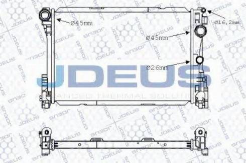 Jdeus 017M53 - Радиатор, охлаждане на двигателя vvparts.bg