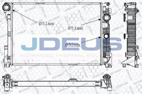 Jdeus 017M52 - Радиатор, охлаждане на двигателя vvparts.bg