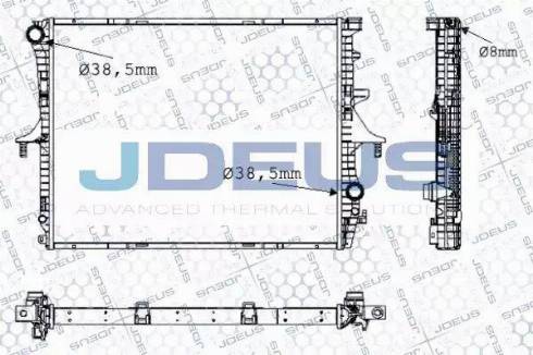 Jdeus 030M57 - Радиатор, охлаждане на двигателя vvparts.bg