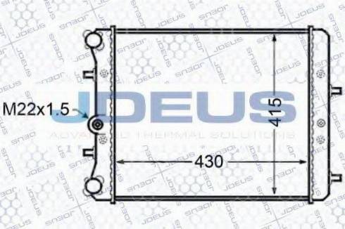 Jdeus 030M11 - Радиатор, охлаждане на двигателя vvparts.bg