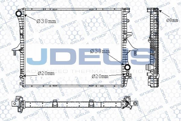 Jdeus 030M29 - Радиатор, охлаждане на двигателя vvparts.bg