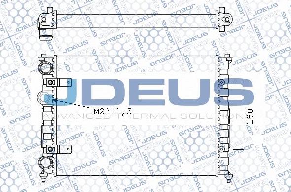 Jdeus 025V10 - Радиатор, охлаждане на двигателя vvparts.bg