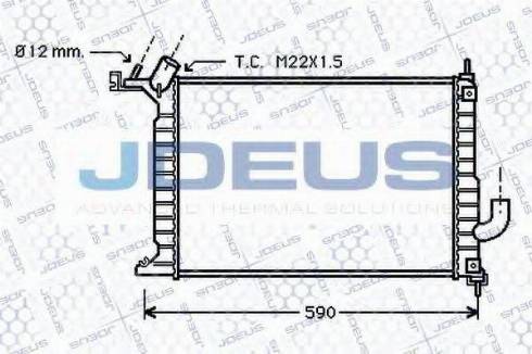Jdeus 020M50 - Радиатор, охлаждане на двигателя vvparts.bg