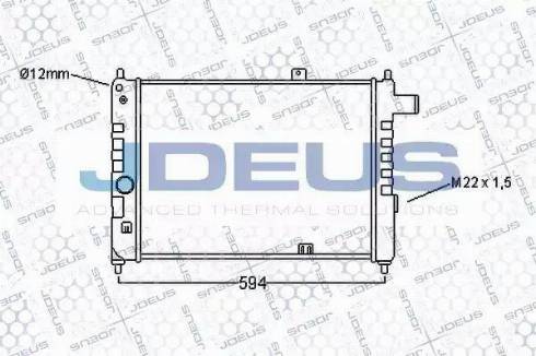 Jdeus 020M03 - Радиатор, охлаждане на двигателя vvparts.bg