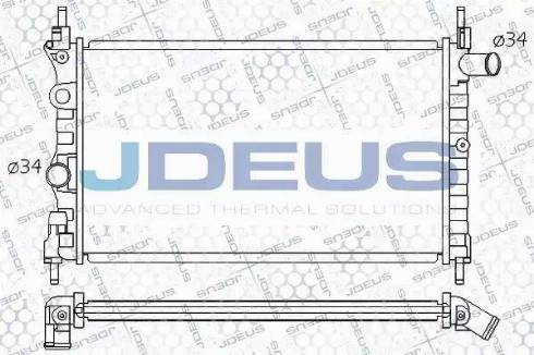 Jdeus 020M14 - Радиатор, охлаждане на двигателя vvparts.bg