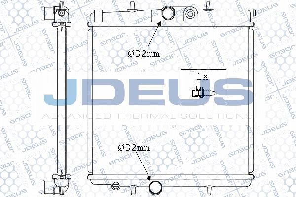 Jdeus 021M36 - Радиатор, охлаждане на двигателя vvparts.bg