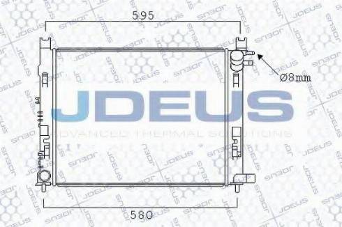 Jdeus 023M95 - Радиатор, охлаждане на двигателя vvparts.bg