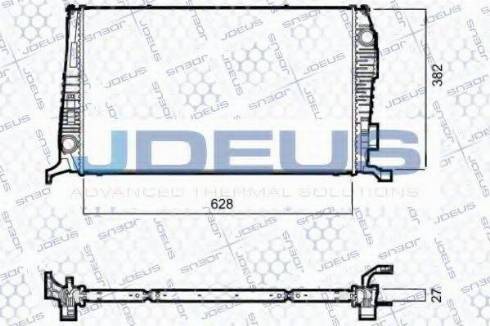 Jdeus 023M52 - Радиатор, охлаждане на двигателя vvparts.bg