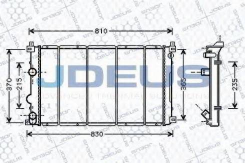 Jdeus 023M27 - Радиатор, охлаждане на двигателя vvparts.bg