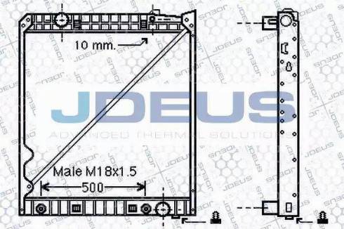 Jdeus 117M09 - Радиатор, охлаждане на двигателя vvparts.bg