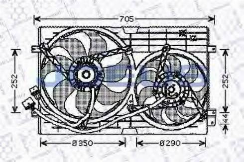 Jdeus EV010190 - Вентилатор, конденсатор на климатизатора vvparts.bg