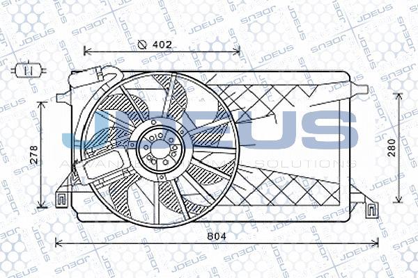 Jdeus EV0121140 - Вентилатор, охлаждане на двигателя vvparts.bg