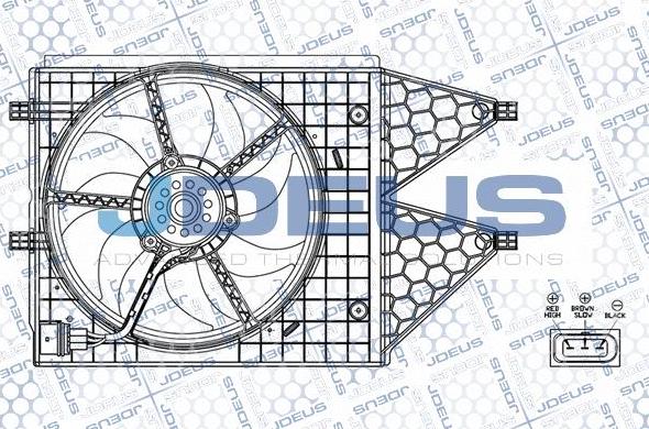 Jdeus EV0250130 - Вентилатор, охлаждане на двигателя vvparts.bg