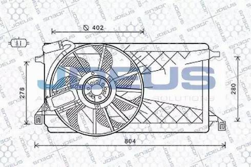 Jdeus EV121140 - Вентилатор, охлаждане на двигателя vvparts.bg