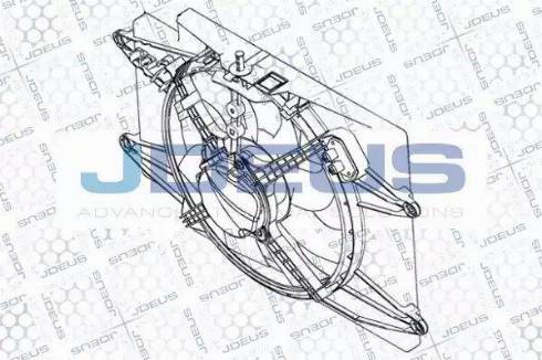 Jdeus EV851110 - Вентилатор, охлаждане на двигателя vvparts.bg