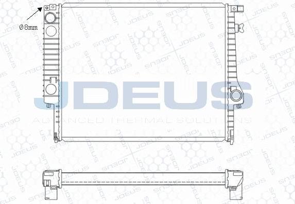 Jdeus M-0050440 - Радиатор, охлаждане на двигателя vvparts.bg