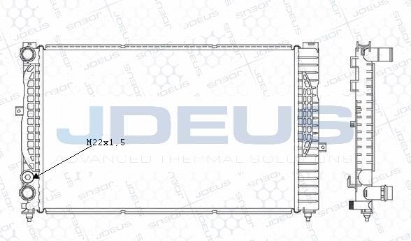 Jdeus M-0010180 - Радиатор, охлаждане на двигателя vvparts.bg