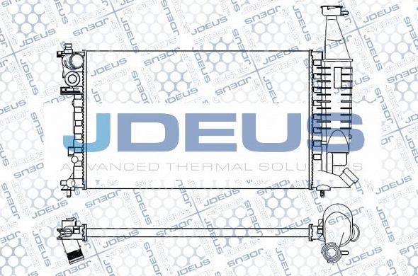Jdeus M-007046A - Радиатор, охлаждане на двигателя vvparts.bg