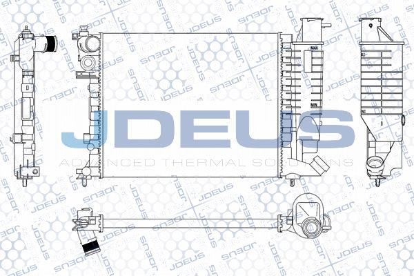 Jdeus M-0070670 - Радиатор, охлаждане на двигателя vvparts.bg