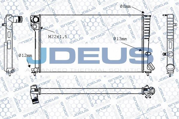 Jdeus M-0070130 - Радиатор, охлаждане на двигателя vvparts.bg