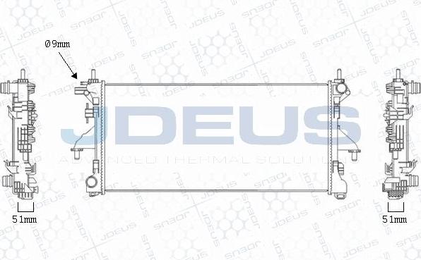 Jdeus M-0070240 - Радиатор, охлаждане на двигателя vvparts.bg