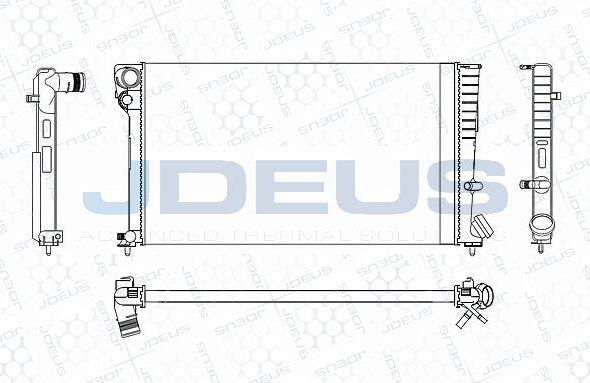 Jdeus M-0070210 - Радиатор, охлаждане на двигателя vvparts.bg