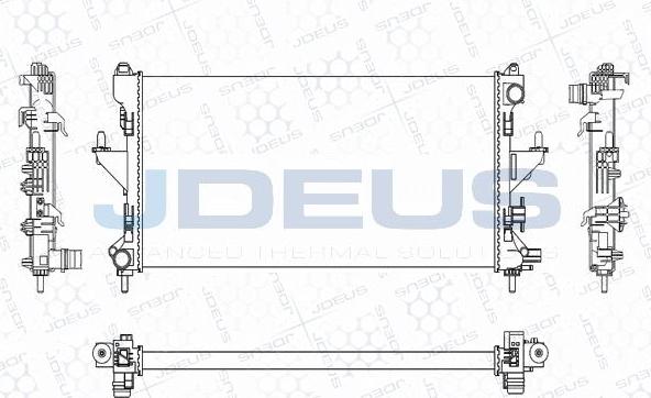 Jdeus M-0070230 - Радиатор, охлаждане на двигателя vvparts.bg