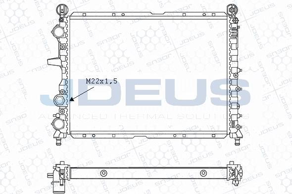 Jdeus M-0110230 - Радиатор, охлаждане на двигателя vvparts.bg