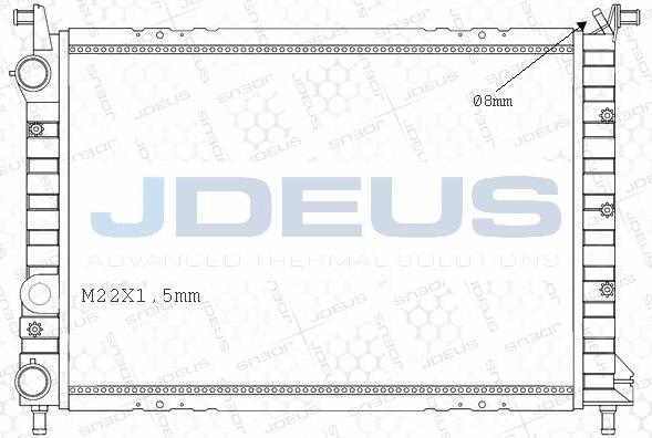 Jdeus M-0111550 - Радиатор, охлаждане на двигателя vvparts.bg