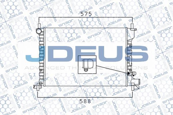 Jdeus M-0120850 - Радиатор, охлаждане на двигателя vvparts.bg