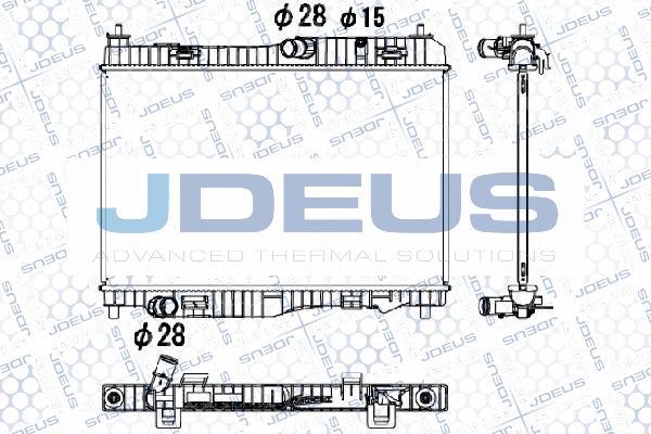 Jdeus M-0120360 - Радиатор, охлаждане на двигателя vvparts.bg