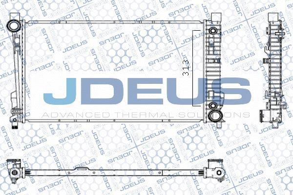 Jdeus M-0170580 - Радиатор, охлаждане на двигателя vvparts.bg