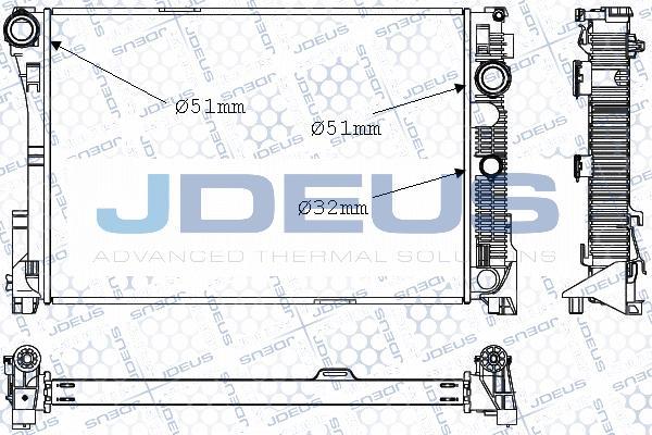 Jdeus M-0170520 - Радиатор, охлаждане на двигателя vvparts.bg