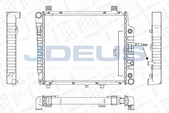 Jdeus M-0170390 - Радиатор, охлаждане на двигателя vvparts.bg