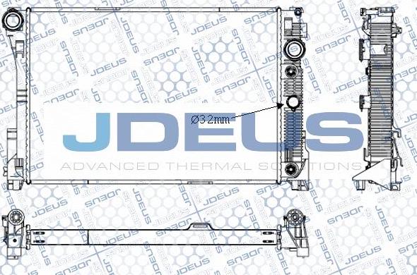 Jdeus M-0171010 - Радиатор, охлаждане на двигателя vvparts.bg