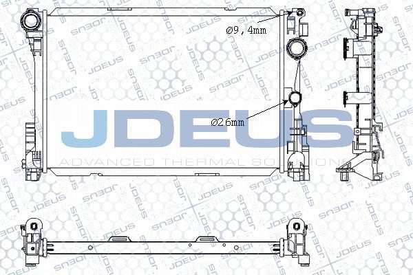 Jdeus M-0171240 - Радиатор, охлаждане на двигателя vvparts.bg