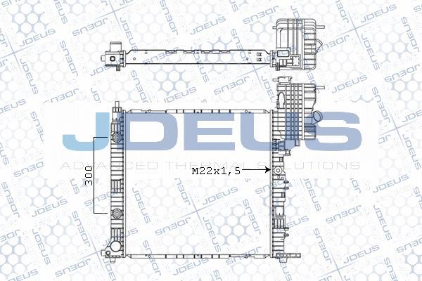 Jdeus M-0171220 - Радиатор, охлаждане на двигателя vvparts.bg