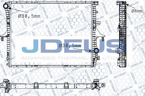 Jdeus M-0300570 - Радиатор, охлаждане на двигателя vvparts.bg