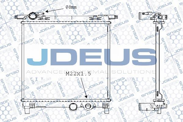 Jdeus M-0300600 - Радиатор, охлаждане на двигателя vvparts.bg