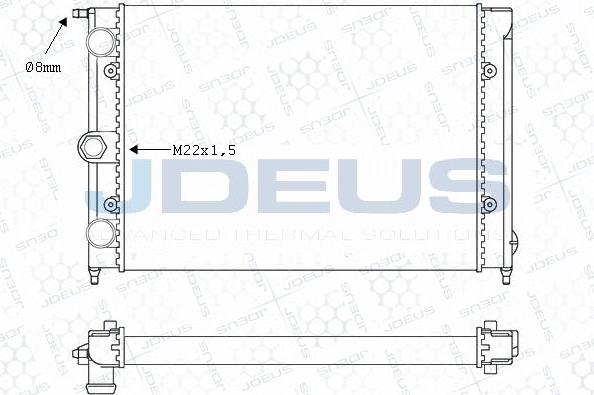 Jdeus M-0300330 - Радиатор, охлаждане на двигателя vvparts.bg