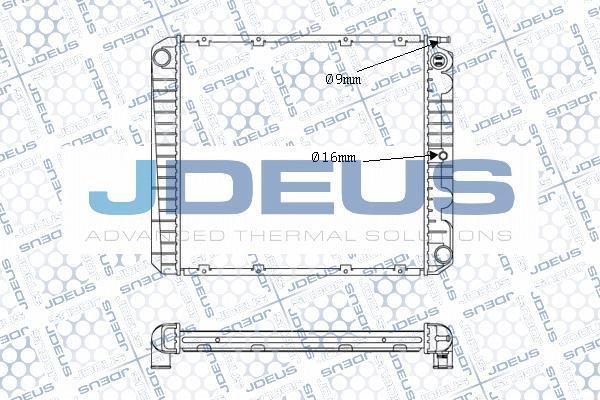 Jdeus M-0310210 - Радиатор, охлаждане на двигателя vvparts.bg