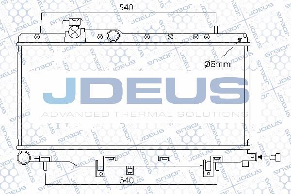 Jdeus M-0260040 - Радиатор, охлаждане на двигателя vvparts.bg