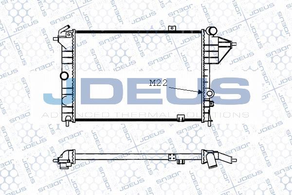 Jdeus M-0200580 - Радиатор, охлаждане на двигателя vvparts.bg