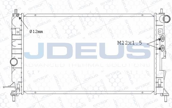 Jdeus M-0200681 - Радиатор, охлаждане на двигателя vvparts.bg