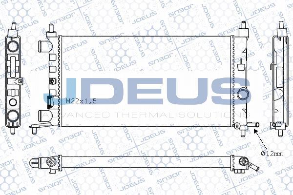 Jdeus M-0200670 - Радиатор, охлаждане на двигателя vvparts.bg