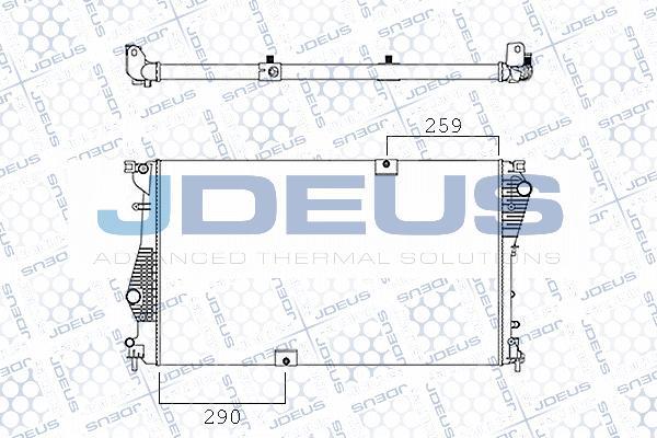 Jdeus M-0201280 - Радиатор, охлаждане на двигателя vvparts.bg