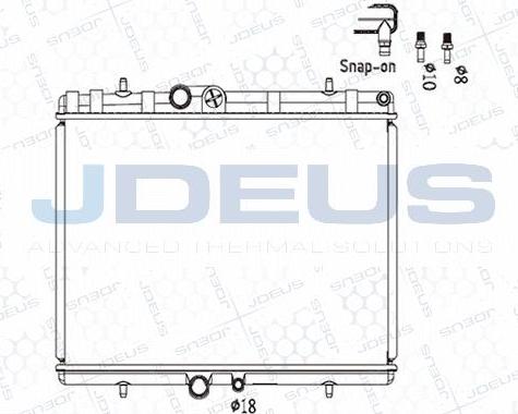 Jdeus M-0210400 - Радиатор, охлаждане на двигателя vvparts.bg