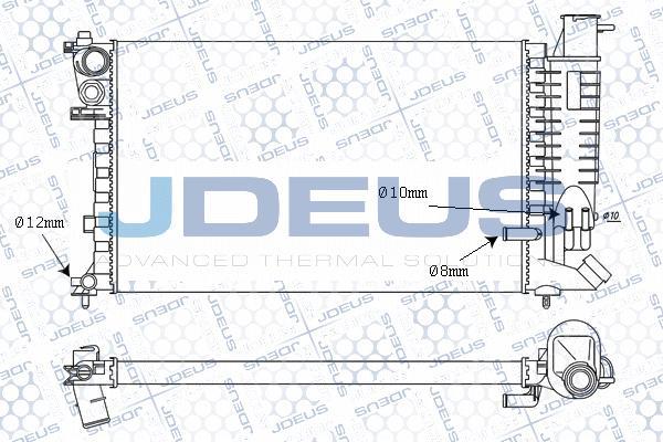 Jdeus M-021054A - Радиатор, охлаждане на двигателя vvparts.bg